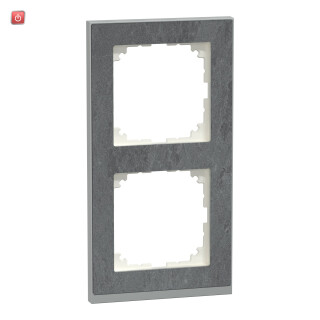 MERTEN / MEG4020-3669 / M-Pure Decor-Rahmen, 2fach, Schiefer/aluminium, M-Pure Decor / 4042811180966