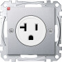 MERTEN / MEG2156-0460 / USA-Steckdosen-Einsatz, 20 A, aluminium, System M / 4042811151591