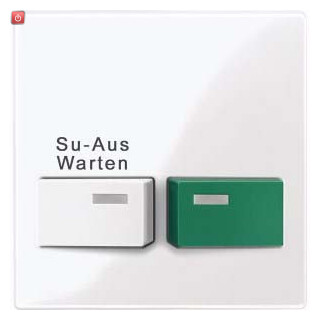 MERTEN / MEG452125 / Zentralplatte für Dienstzimmereinheit, aktivweiß glänzend, System M / 4042811043513