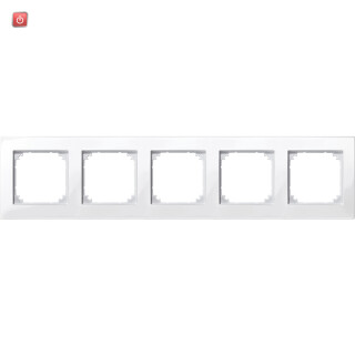 MERTEN / MEG515519 / M-PLAN-Rahmen, 5fach, polarweiß glänzend / 4042811079079