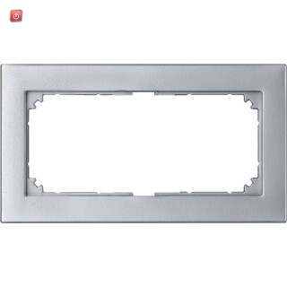 MERTEN / MEG488860 / M-PLAN-Rahmen, 2fach ohne Mittelsteg, aluminium / 4042811045524
