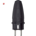 MERTEN / MEG123851 / Vollgummi-Schuko-Stecker, schwarz,...