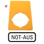 EATON / 216471 / Schild, NOT-AUS, gelb, H x B = 50 x 33 mm, NOT-AUS M22-XZK-D99 / EAN4015082164713