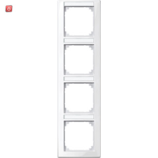 MERTEN / MEG470419 / M-SMART-Rahmen, 4fach mit Beschriftungsträger, senkrechte Montage, / 4042811041151