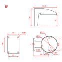 weiße Wandhalterung aus Kunststoff für...