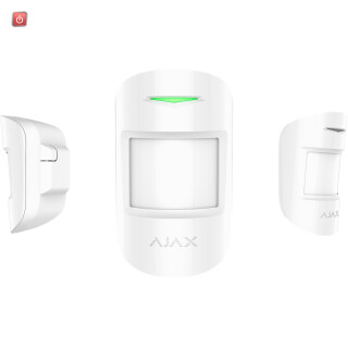 AJAX Funk-Bewegungsmelder mit Mikrowellensensor, Weiß. MotionProtectPlus