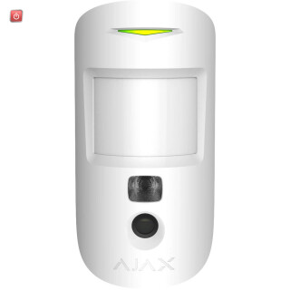 AJAX Funk-Bewegungsmelder mit Kamera zur Alarmverifizierung, Weiß. MotionCam
