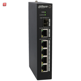 6-Port 4-PoE-Switch DAHUA, 1 SFP, 60W