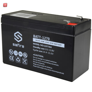 Batterie 12 Volt,7 Ampere AGM-Blei-Säure-Technologie SAFIRE