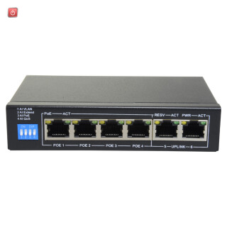 6-Port 4-PoE-Switch SAFIRE, 60W