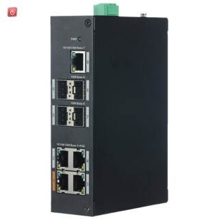 4-Ports PoE-Switch X-SECURITY, 4 SFP, HPoE, 96W