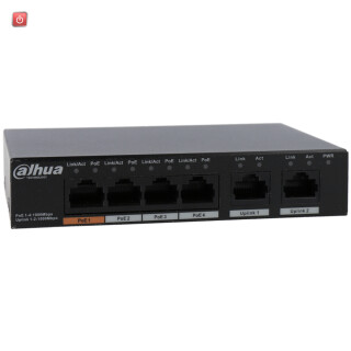 6-Port 4-PoE-Switch DAHUA, HPoE, 60W