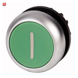EATON / 216607 / M22-D-G-X1, Drucktaste, RMQ-Titan, flach, tastend, grün, beschriftet, Frontring Titan / EAN4015082166076