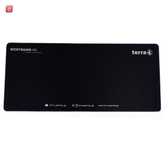 WORTMANN AG / WOR2810725 / TERRA Mousepad XXL NEON Gaming black/purple lila Umkettelung, 900 x 400 x 3 mm / EAN 4039407080939