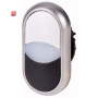 EATON / 216704 / Doppeldrucktaste, RMQ-Titan, Tasten und Leuchtmelder vorstehend, tastend, Vorsatzlinse weiá, weiá, schwarz, unbeschriftet, Frontring Titan M22-DDL-WS / EAN4015082167042