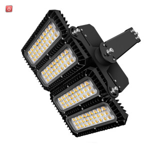 ISO116274 / LED Flutlichtanlage 450W, 130x40°, 2 Module (Lichtpunkte), DALI dimmbar, 3000K, IP66 / EAN 9009377156502