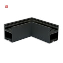 ISO116968 / LAMP30V1 90° Eck, geschweißt, 120x120mm, schwarz RAL 9005, exkl. Cover / EAN 9009377170218