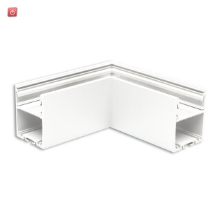 ISO116969 / LAMP30V1 90° Eck, geschweißt, 120x120mm, weiß RAL 9003, exkl. Cover / EAN 9009377170225
