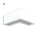 ISO116969 / LAMP30V1 90° Eck, geschweißt, 120x120mm, weiß RAL 9003, exkl. Cover / EAN 9009377170225