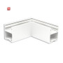 ISO116969 / LAMP30V1 90° Eck, geschweißt, 120x120mm, weiß RAL 9003, exkl. Cover / EAN 9009377170225