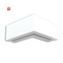 ISO116969 / LAMP30V1 90° Eck, geschweißt, 120x120mm, weiß RAL 9003, exkl. Cover / EAN 9009377170225