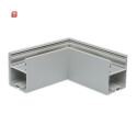 ISO116970 / LAMP30V1 90° Eck, geschweißt, 120x120mm, silber pulverbeschichtet, exkl. Cover / EAN 9009377170232