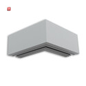 ISO116970 / LAMP30V1 90° Eck, geschweißt, 120x120mm, silber pulverbeschichtet, exkl. Cover / EAN 9009377170232