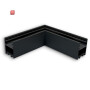ISO116971 / LAMP30V2 90° Eck, geschweißt, 120x120mm, schwarz RAL 9005, exkl. Cover / EAN 9009377170249