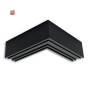 ISO116971 / LAMP30V2 90° Eck, geschweißt, 120x120mm, schwarz RAL 9005, exkl. Cover / EAN 9009377170249
