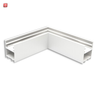 ISO116972 / LAMP30V2 90° Eck, geschweißt, 120x120mm, weiß RAL 9003, exkl. Cover / EAN 9009377170256