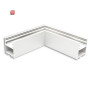 ISO116972 / LAMP30V2 90° Eck, geschweißt, 120x120mm, weiß RAL 9003, exkl. Cover / EAN 9009377170256