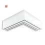ISO116972 / LAMP30V2 90° Eck, geschweißt, 120x120mm, weiß RAL 9003, exkl. Cover / EAN 9009377170256