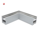 ISO116973 / LAMP30V2 90° Eck, geschweißt, 120x120mm, silber pulverbeschichtet, exkl. Cover / EAN 9009377170263