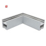 ISO116973 / LAMP30V2 90° Eck, geschweißt, 120x120mm, silber pulverbeschichtet, exkl. Cover / EAN 9009377170263