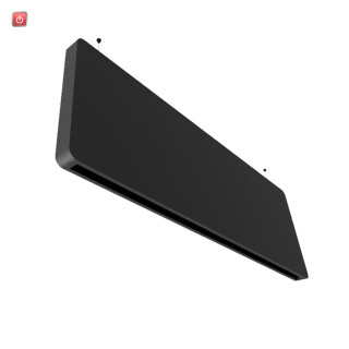 ISO200118 / Akustik-Pendel-BAFFEL TRACK48ID (unbestückt) schwarz, 1250mm, , indirekt: 22W SkyBlue / EAN 9009377169953