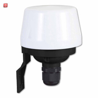 ISO115798 / Dämmerungsschalter 230V, max. 10A, 5-50Lux, IP44, zur abgesetzten Montage mit PG Verschraubung / EAN 9009377148248