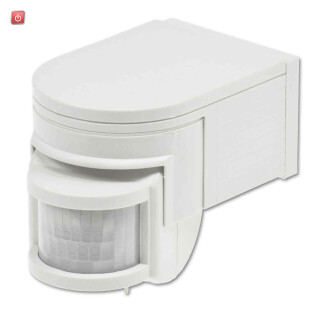 ISO115800 / PIR Bewegungsmelder weiß, 230V, max. 4A, 180° max. 10m Detektionsradius, IP44, Aufputzmontage / EAN 9009377148262