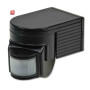 ISO115801 / PIR Bewegungsmelder schwarz, 230V, max. 4A, 180° max. 10m Detektionsradius, IP44, Aufputzmontage / EAN 9009377148279
