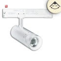 ISO116119 / 3-Phasen Schienen-Strahler fokussierbar, 24W, 20°-55°, weiß matt, 3000K, DALI dimmbar / EAN 9009377155154