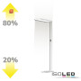 ISO115621 / LED Office Pro Stehleuchte Up&Down, 80W+20W, silber, UGR<19, neutralweiß, Touch-Dimm, CH-Stecker / EAN 9009377145018