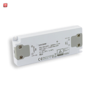 ISO115623 / LED Trafo 24V/DC, 0-20W, SELV, ultraflach / EAN 9009377145032