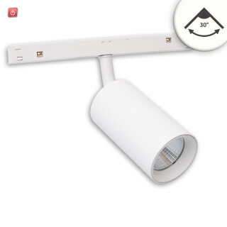 ISO116752 / Track48 Schienenstrahler weiß, 16W, 30°, UGR<19, 48V DC, 4000K, CRI90, DALI dimmbar / EAN 9009377166648