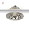 ISO115630 / LED Einbauleuchte MiniAMP Alu gebürstet, 3W, 12V DC, warmweiß, dimmbar, 100cm Kabel / EAN 9009377145216
