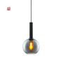 ISO115631 / Pendelleuchte, black round Glas, E27, 20cm, 50-300cm, exkl. Leuchtmittel, exkl. Baldachin / EAN 9009377145223