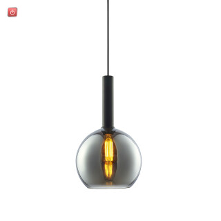 ISO115632 / Pendelleuchte, black round Glas, E27, 25cm, 50-300cm, exkl. Leuchtmittel, exkl. Baldachin / EAN 9009377145230