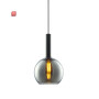 ISO115632 / Pendelleuchte, black round Glas, E27, 25cm, 50-300cm, exkl. Leuchtmittel, exkl. Baldachin / EAN 9009377145230