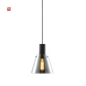 ISO115633 / Pendelleuchte, black concave Glas, E27, 20cm, 50-300cm, exkl. Leuchtmittel, exkl. Baldachin / EAN 9009377145247