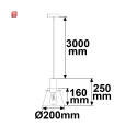 ISO115633 / Pendelleuchte, black concave Glas, E27, 20cm, 50-300cm, exkl. Leuchtmittel, exkl. Baldachin / EAN 9009377145247