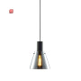ISO115633 / Pendelleuchte, black concave Glas, E27, 20cm, 50-300cm, exkl. Leuchtmittel, exkl. Baldachin / EAN 9009377145247