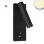 ISO115640 / LED Leseleuchte, 3W, schwarz, mit USB-A und USB-C Ladebuchse, warmweiß, 3 Stufen dimmbar / EAN 9009377145315